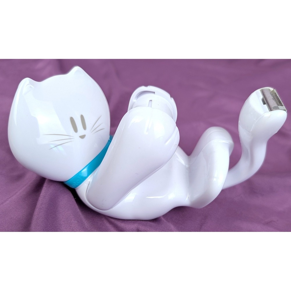 Scotch Novelty White Cat Kitten Tape Dispenser Office/School Desk 3M Magic Brand